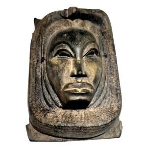 Tribal Wall Sculpture Mask of Woman Unknown Tribe or Peoples-Late 20th Century
